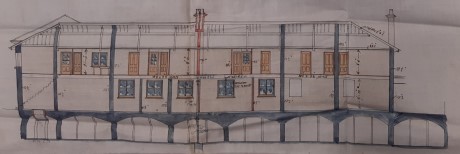 Architects drawing of a proposed conversion of stables to housing
