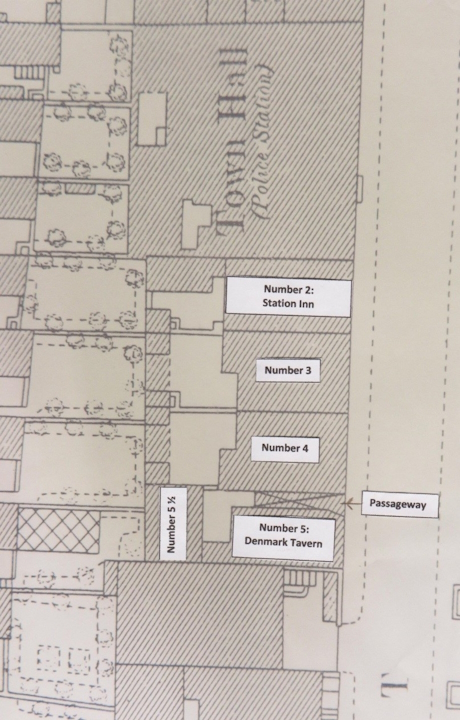 Extract of an ordnance survey map from 1875 showing properties in brunswick street west