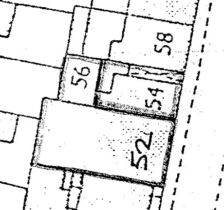 Image of a block plan of properties 54 and 56 brunswick street west