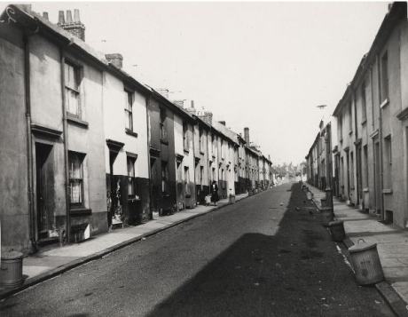 A view of Ashton Street in the 1950s before demolition