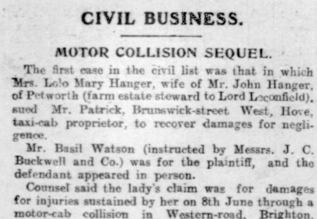 Newspaper clipping from 1913