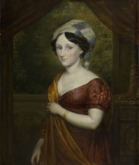 Colour painting of Elizabeth Darling
