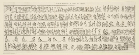 Drawing of the final procession of George the fourth
