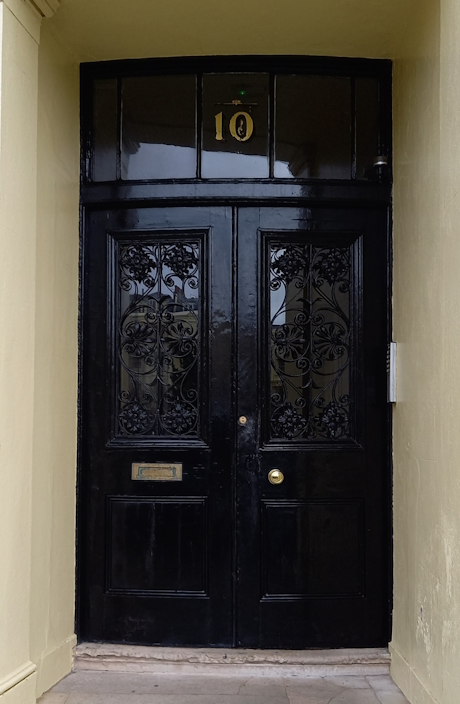 Photograph of the doorway to  number 10