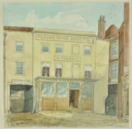 Image of a painting of the Plough Inn