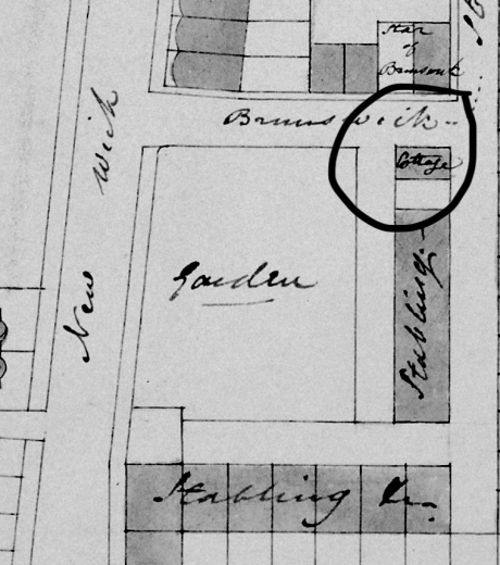 Image of an extract of Busby's 1826 plan for Brunswick Town