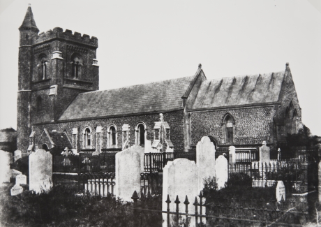 Photo of St Andrew’s Church, Hove, in the 1860s