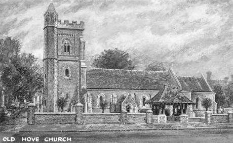 Drawing of St Andres old church
