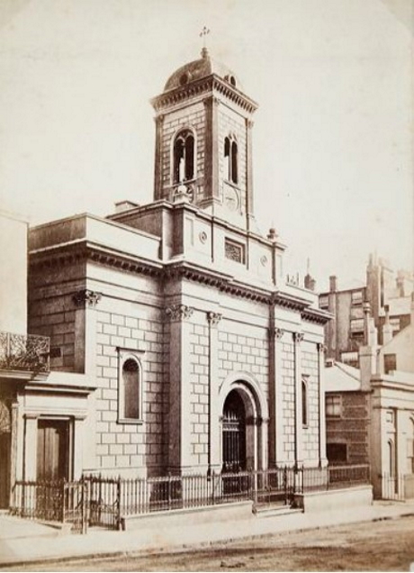 Photo of St Andrew's Church about 1869