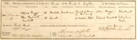 Image of a parish record from Saint Nicholas church brighton