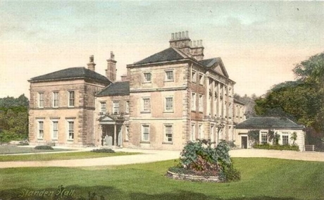 Old postcard showing Standen Hall