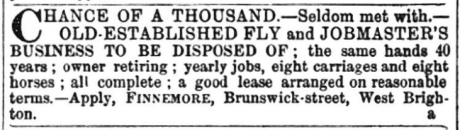 Newspaper clipping of an advertisement