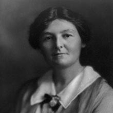 Black and white portrait photograph of Margaret Bondfield MP