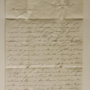 Bevan letter - 1820s - second unfold back
