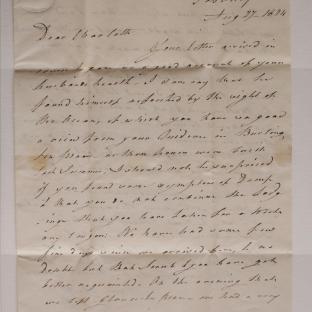 Bevan letter - 27 Aug 1824 - second unfold back
