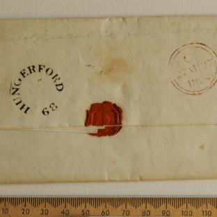 Bevan letter - 27 August 1824 - back