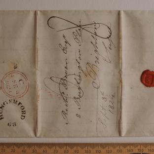 Bevan letter - 3 September 1824 - first unfold front