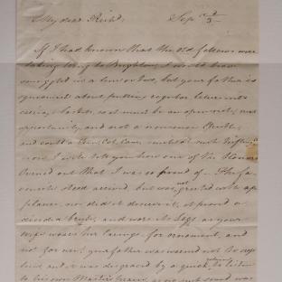 Bevan letter - 3 September 1824 - second unfold back