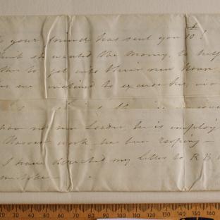Bevan letter - 26 Aug 1825 -first unfold back