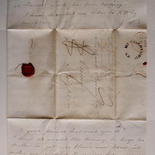 Bevan letter - 26 Aug 1825 -second unfold front