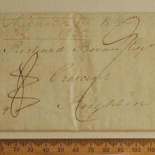 Bevan letter - 26 Aug 1825 - front