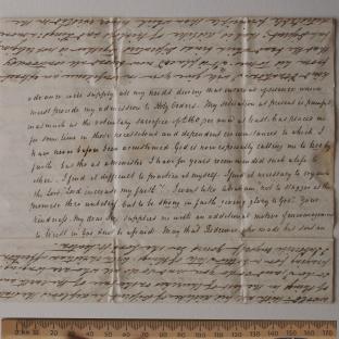 Bevan letter - 20 Aug 1829 - first unfold back