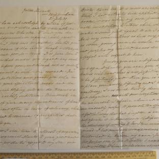 Bevan letter - 20 Aug 1829 - third unfold back