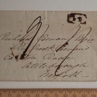 Bevan letter - 18 Jun 1834 - front