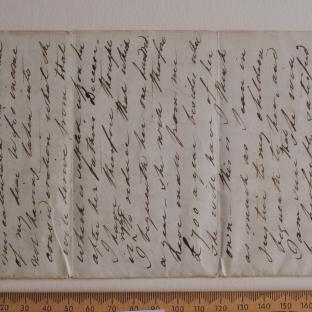 Bevan letter - 8 Mar 1849 - firts unfold back