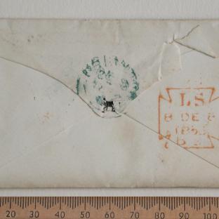 Bevan letter - 8 Dec 1856 - back