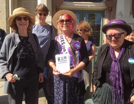 Photo of women on 'Votes for Women' commemorative walk