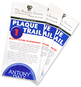 Photograph of Blue Plaque Trail leaflets