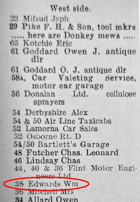 An extract from a street directory