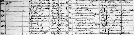 monochrome extract of the 1881 census