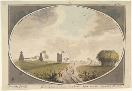 colour image of a fort