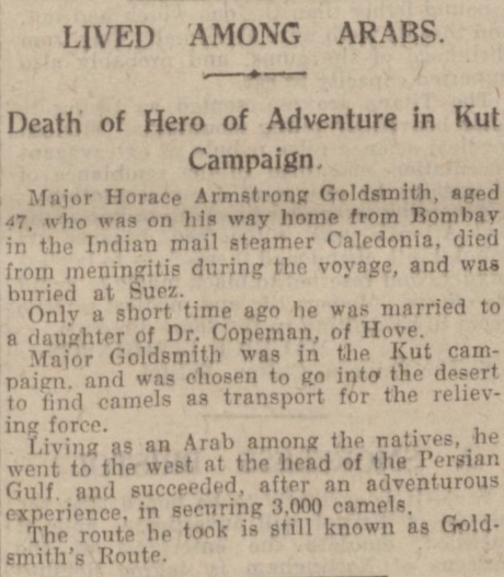 A newspaper cutting