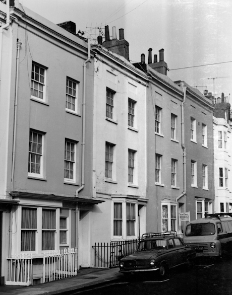 Monochrome image of a streetscape