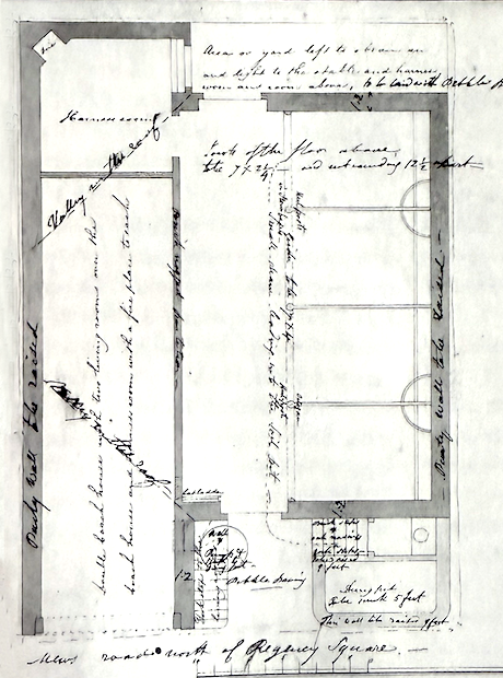 C A Busby plan for a Brighton stable, 1827