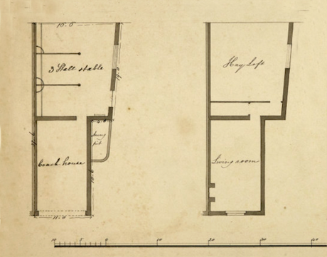 C A Busby plan for a Brighton stable, 1828